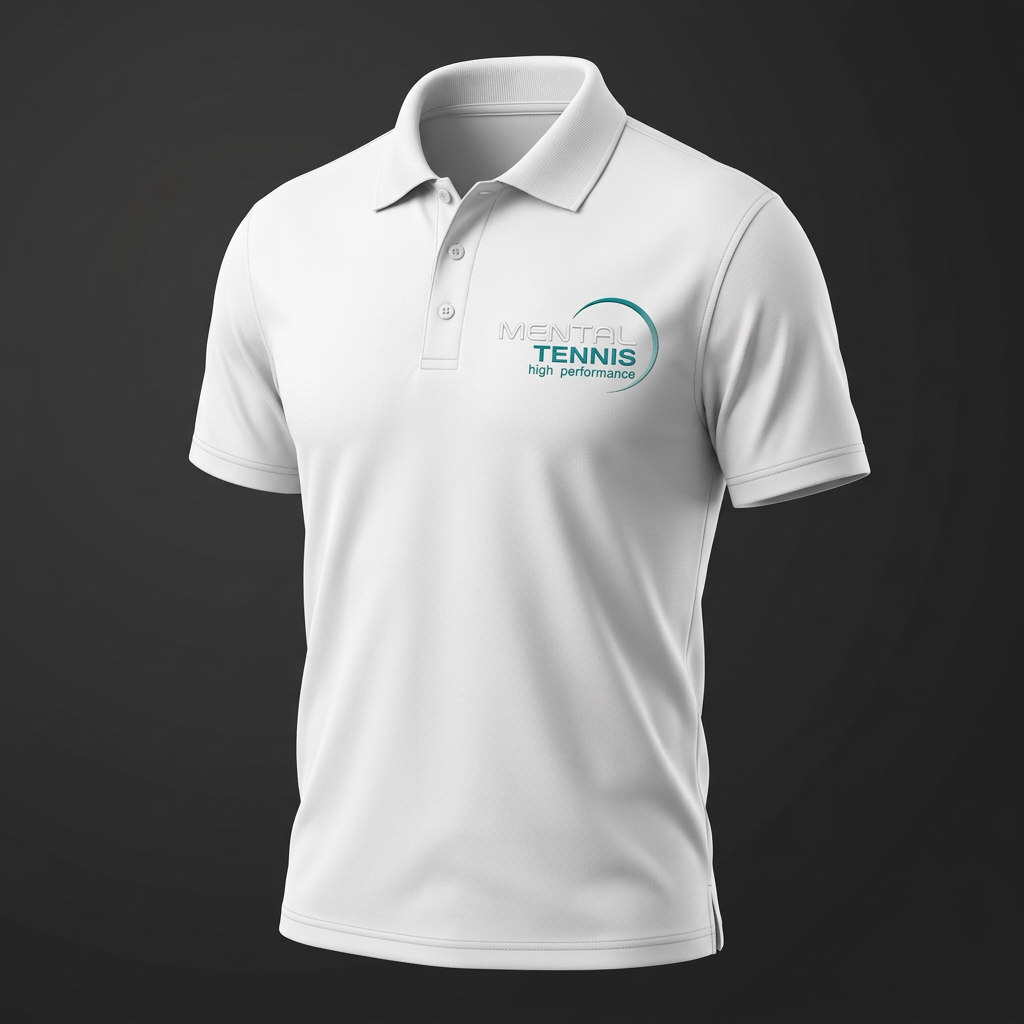 Concept visuale di polo bianca Mental Tennis